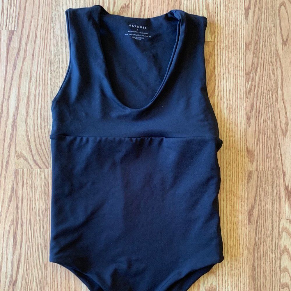 Olympia Activewear Saba Bodysuit Black Small NWOT